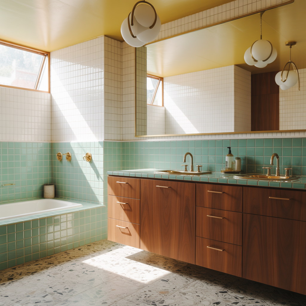 mid century modern bathroom ideas