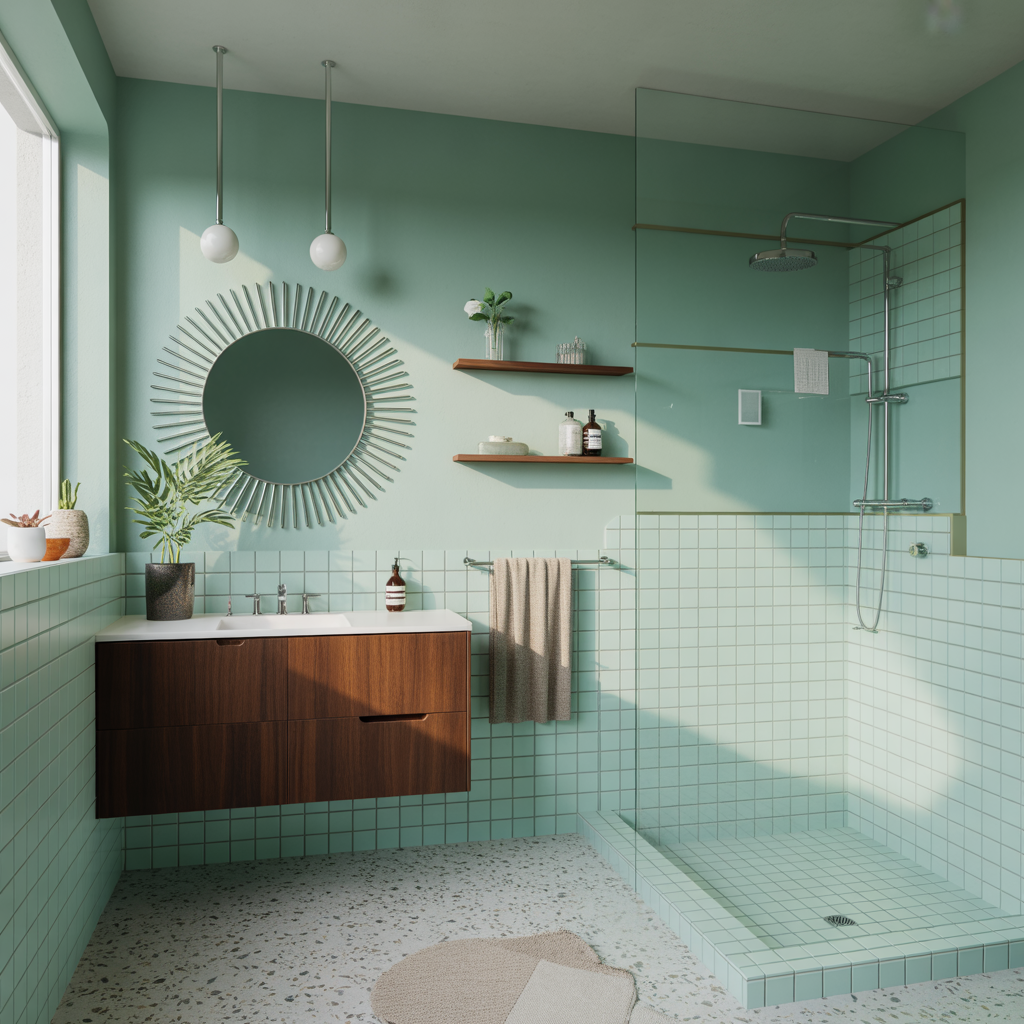 mid century modern bathroom ideas