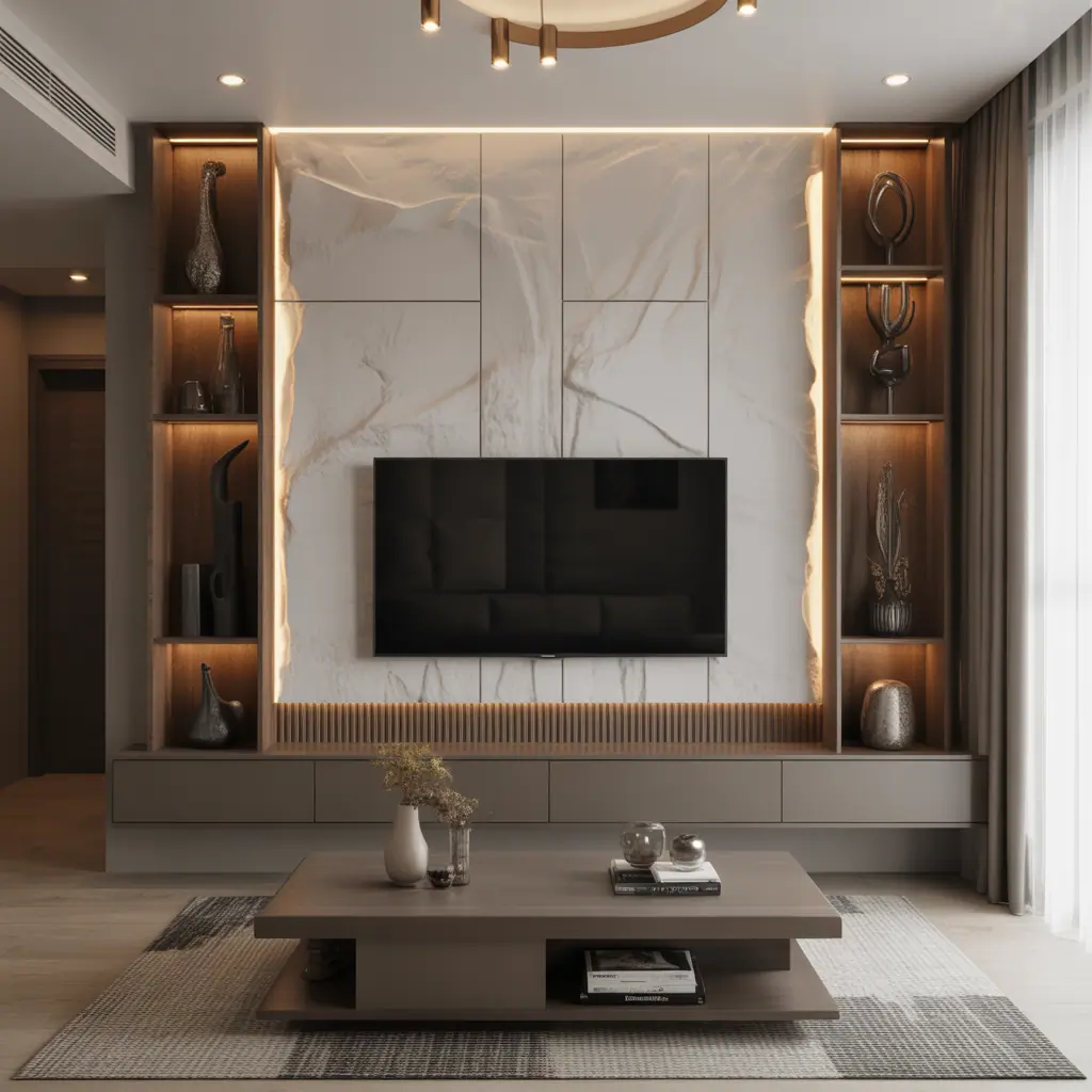 modern accent wall living room tv ideas