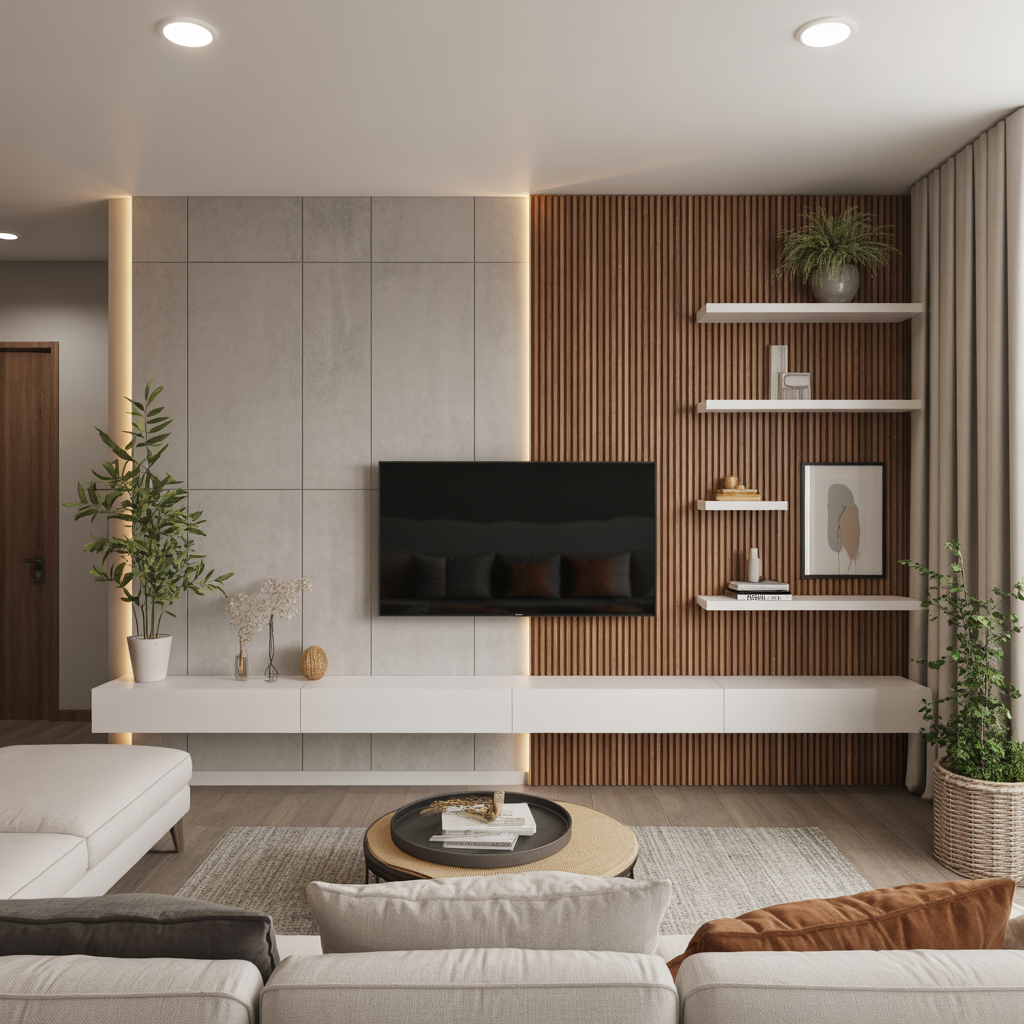 modern accent wall living room tv ideas