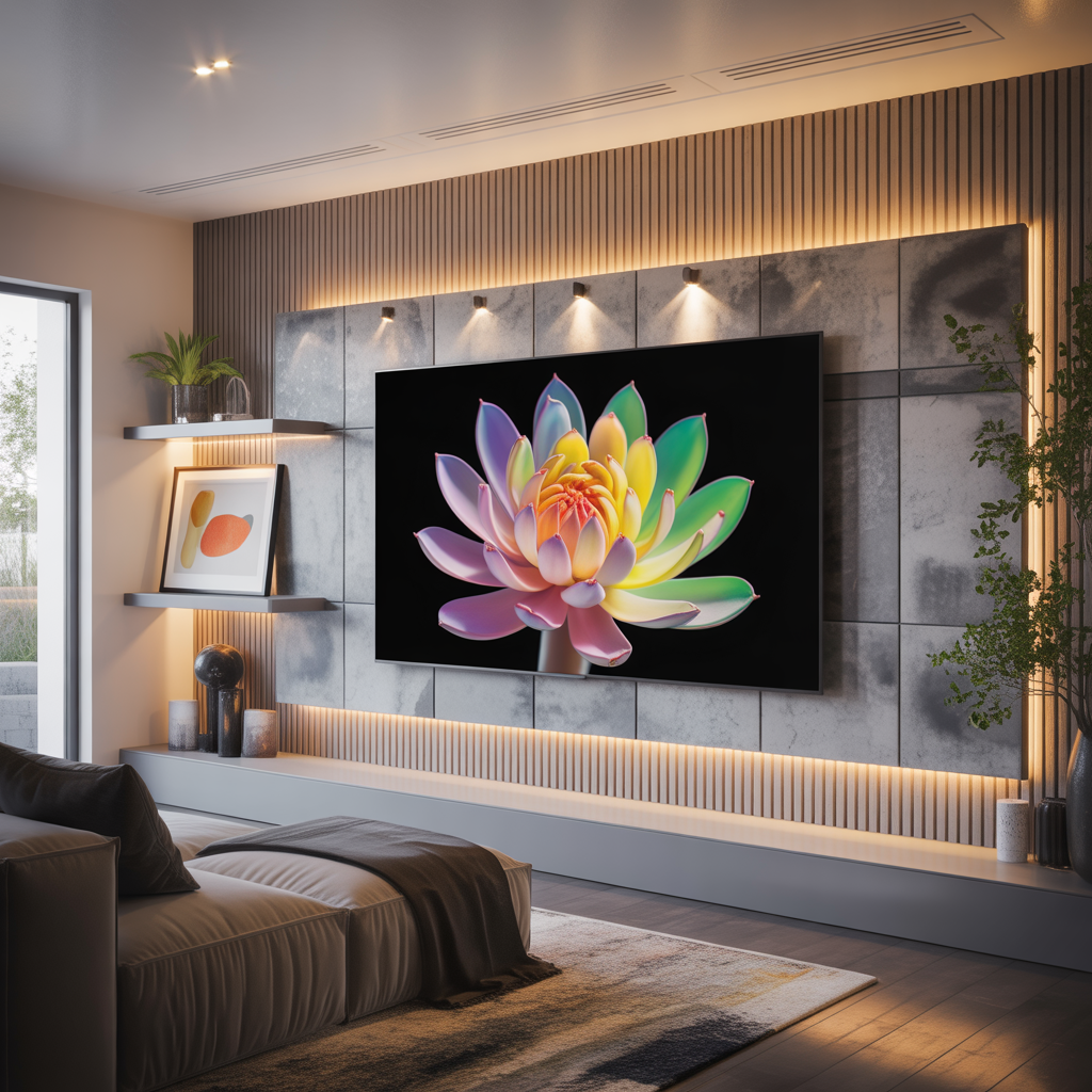 modern accent wall living room tv ideas