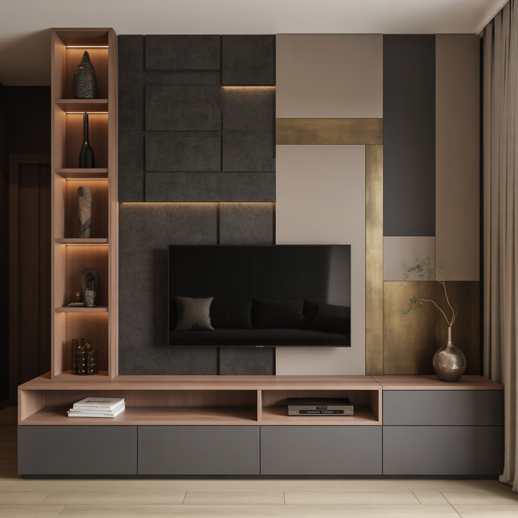 modern accent wall living room tv ideas
