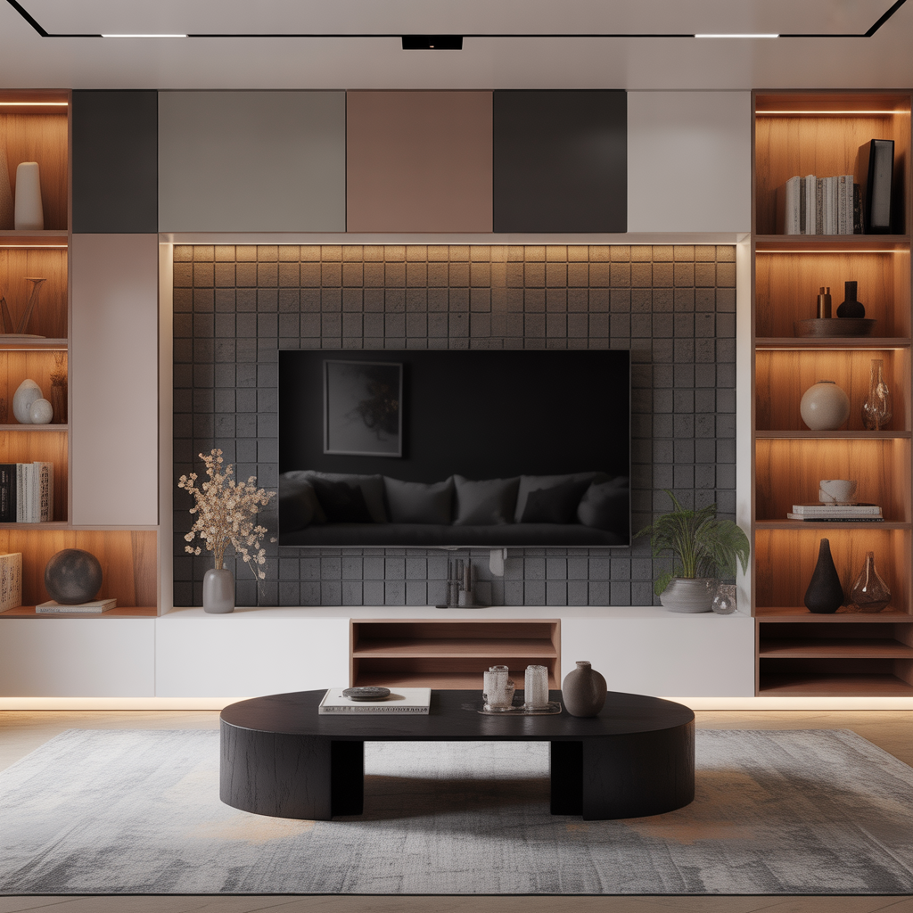modern accent wall living room tv ideas