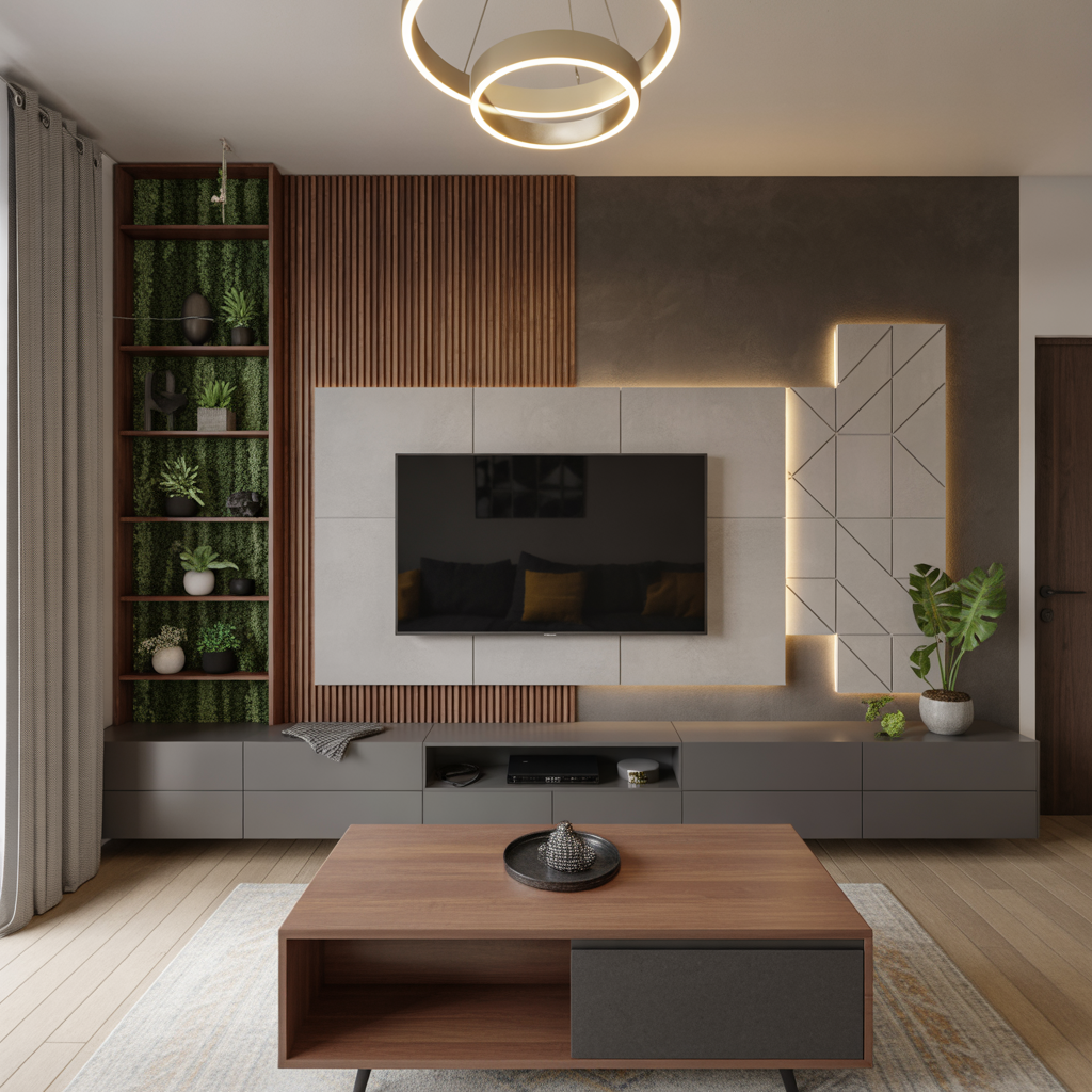 modern accent wall living room tv ideas