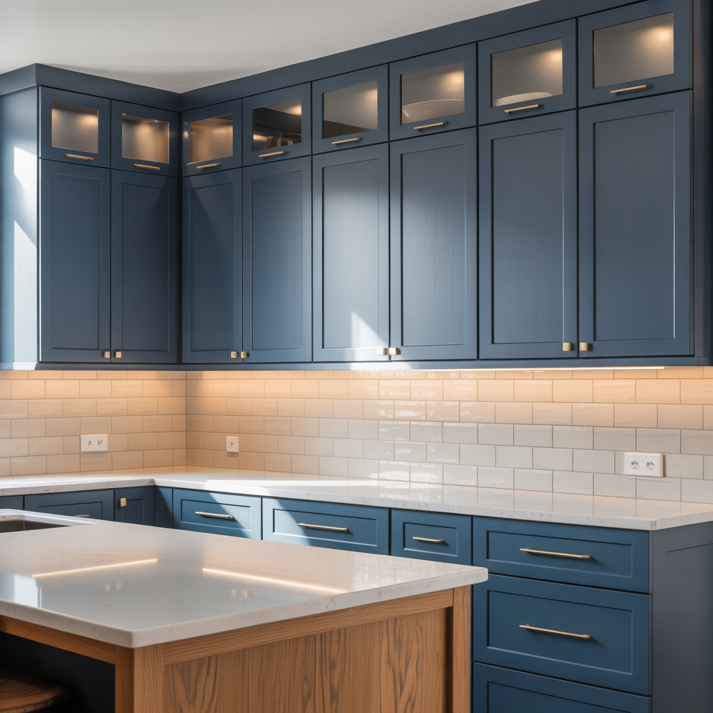 modern navy kitchen cabinet ideas