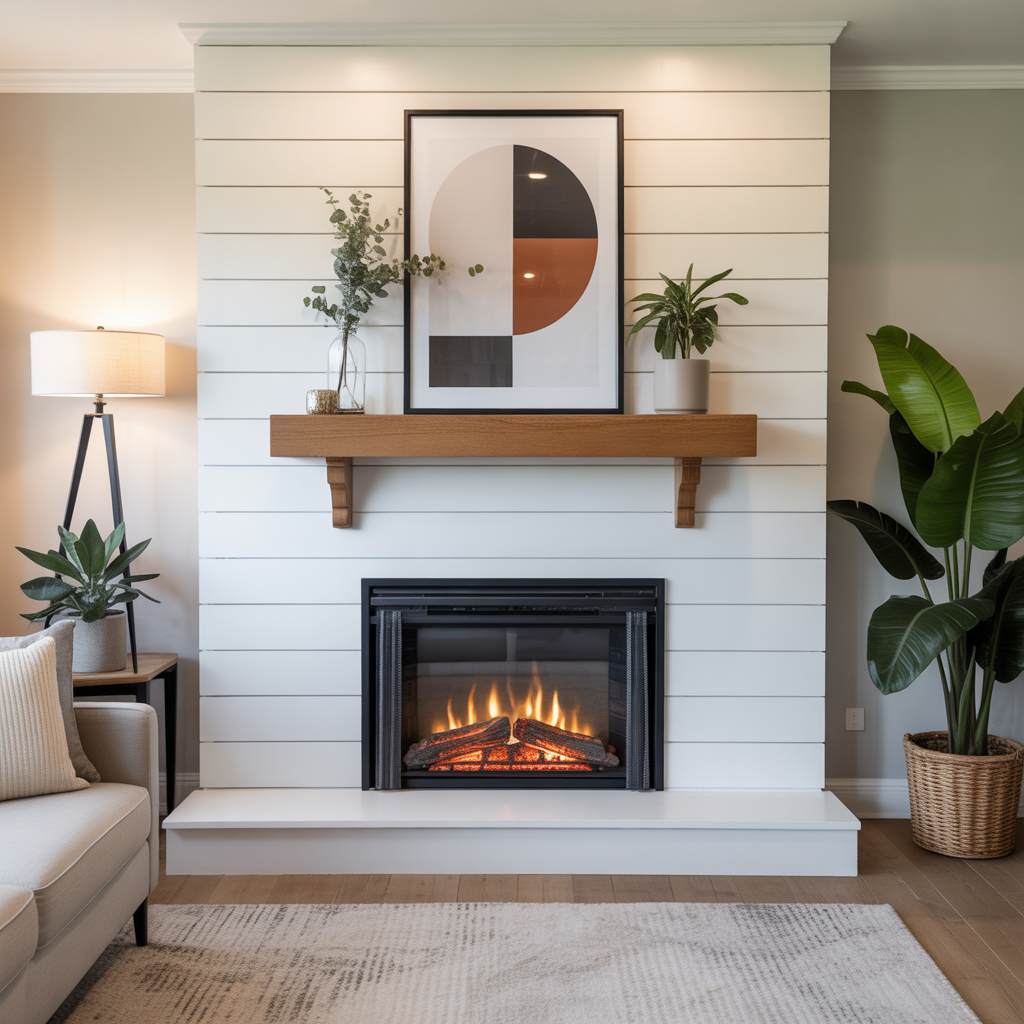 modern shiplap fireplace inspiration