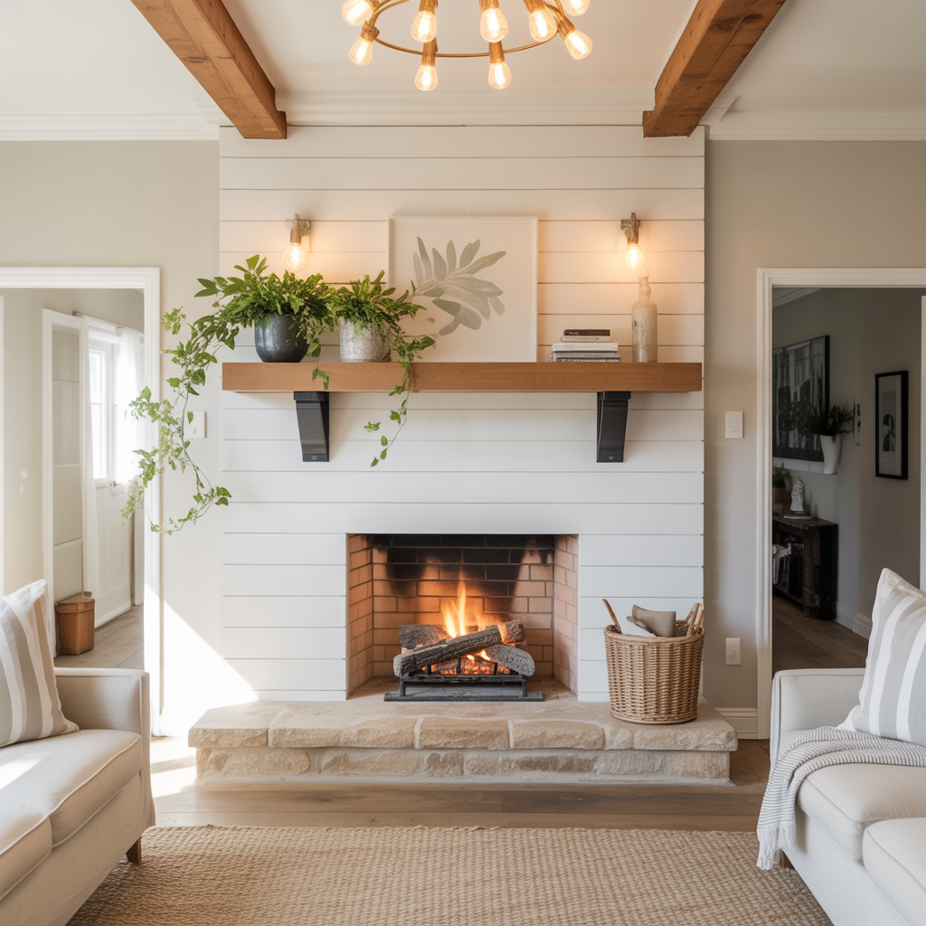 modern shiplap fireplace inspiration
