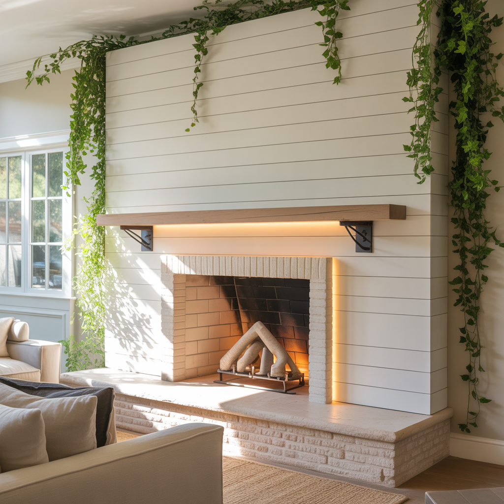 modern shiplap fireplace inspiration
