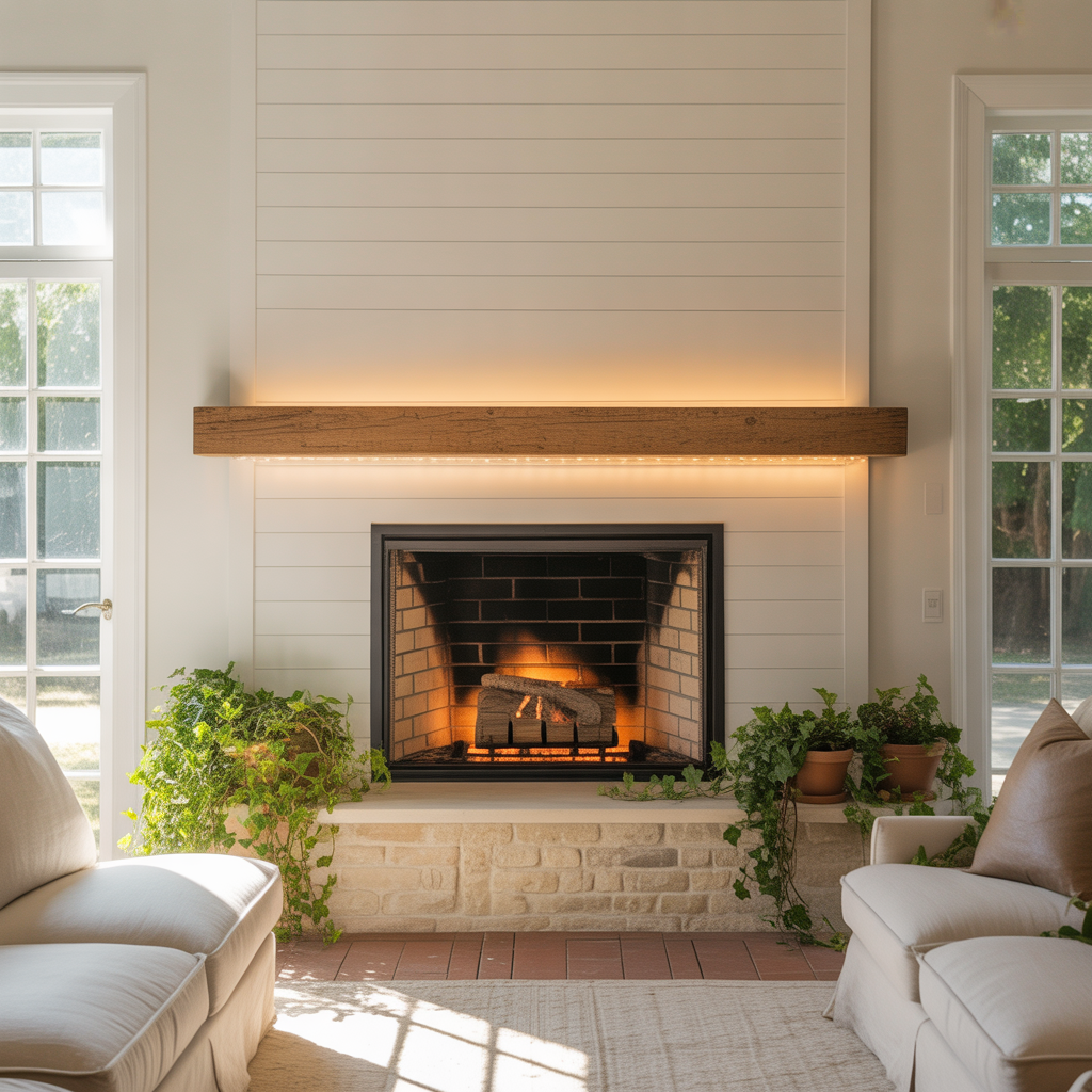 modern shiplap fireplace inspiration
