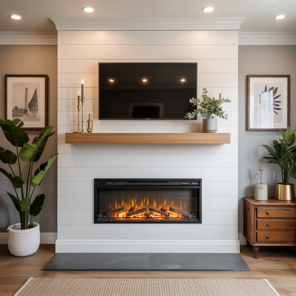 modern shiplap fireplace inspiration