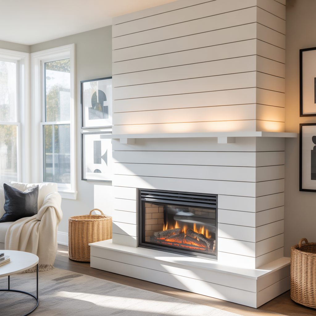 modern shiplap fireplace inspiration