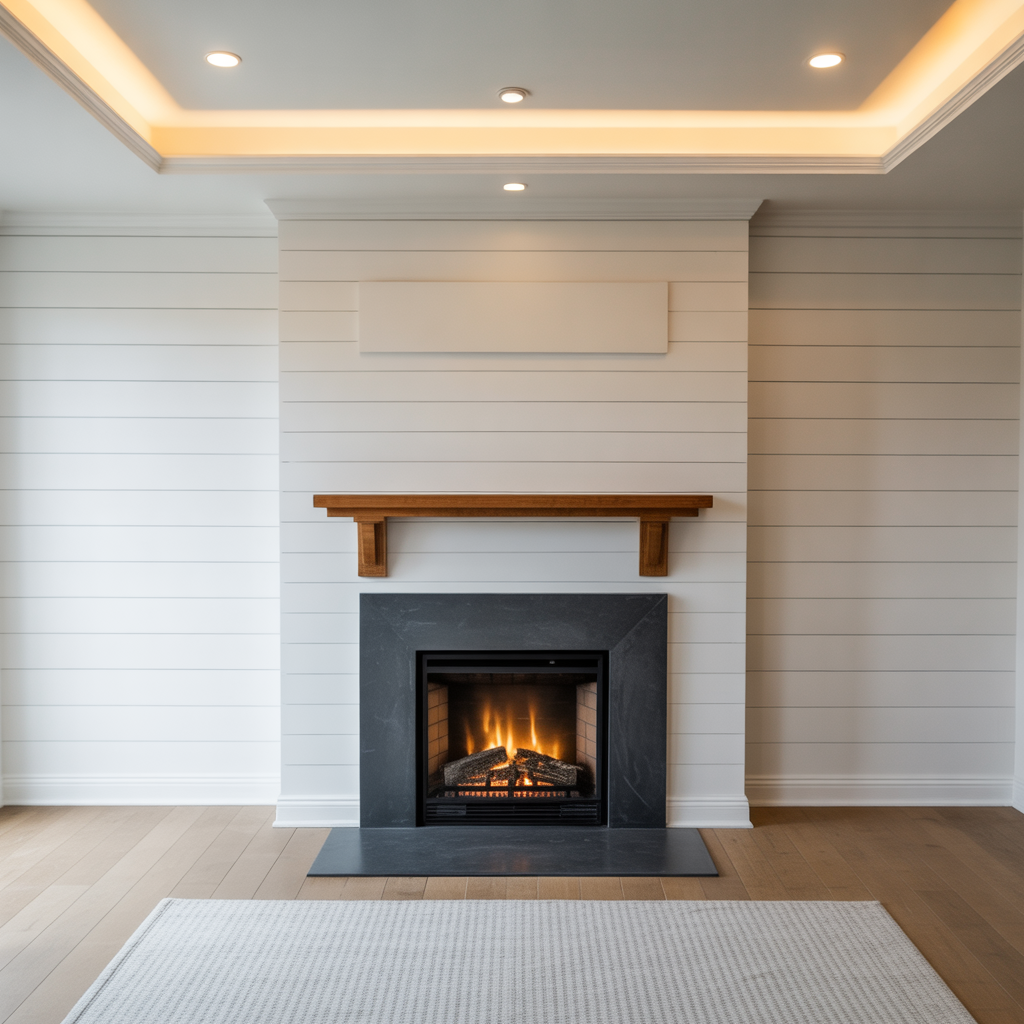 modern shiplap fireplace inspiration