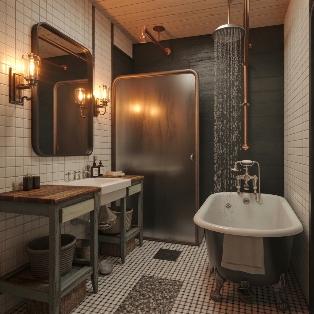 Moody Vintage Bathroom