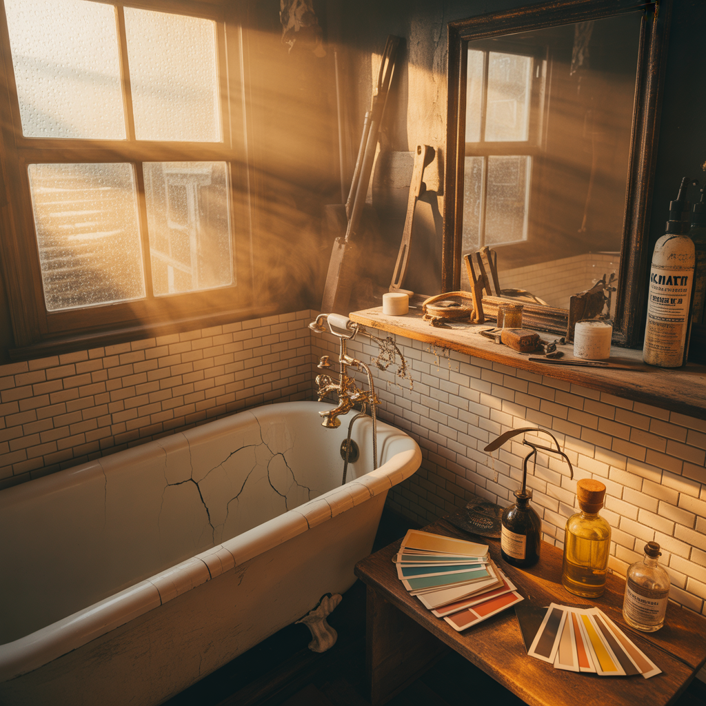 Moody Vintage Bathroom