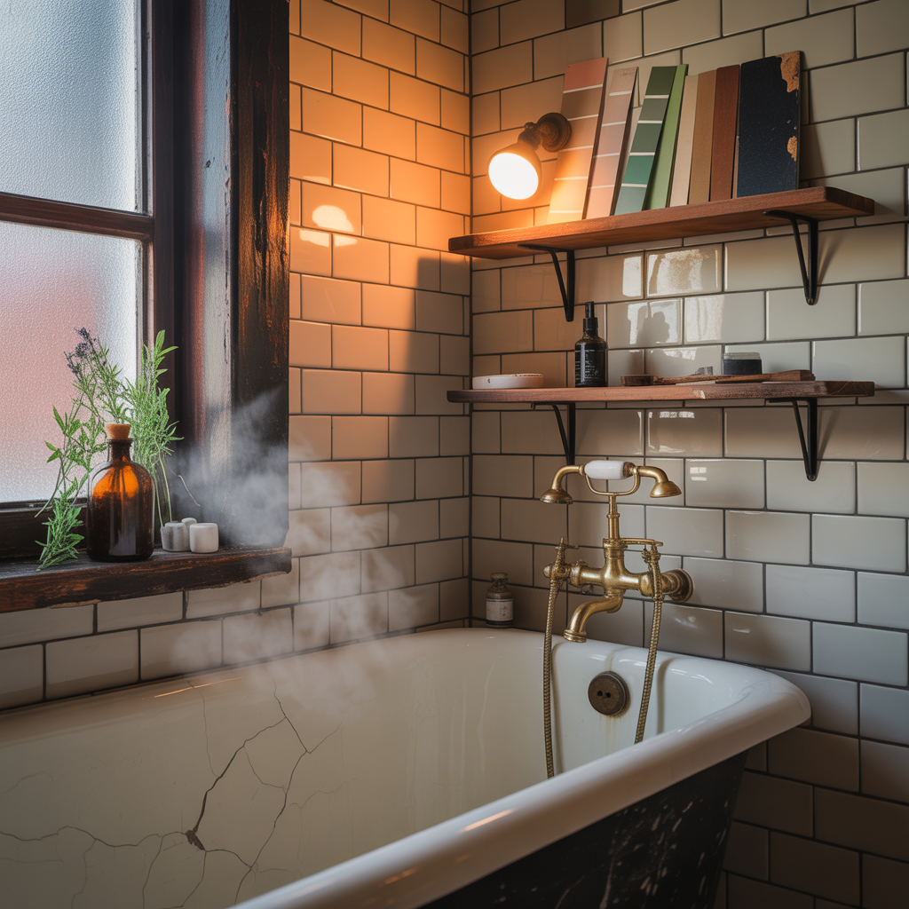 Moody Vintage Bathroom