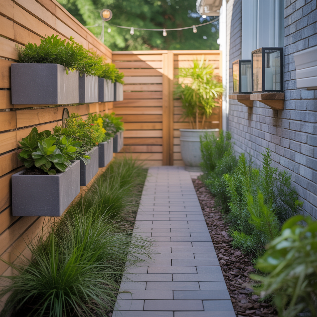 narrow side yard landscaping ideas