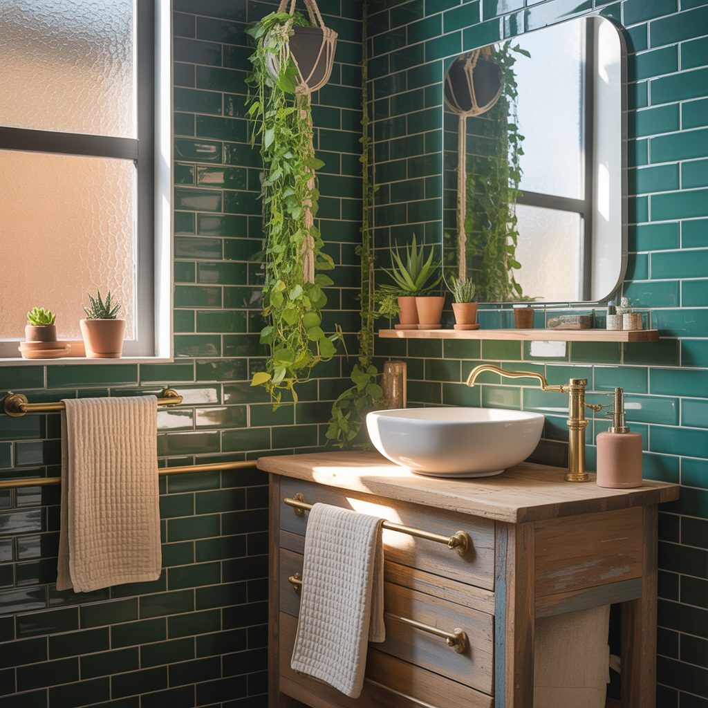 Olive Green Bathroom