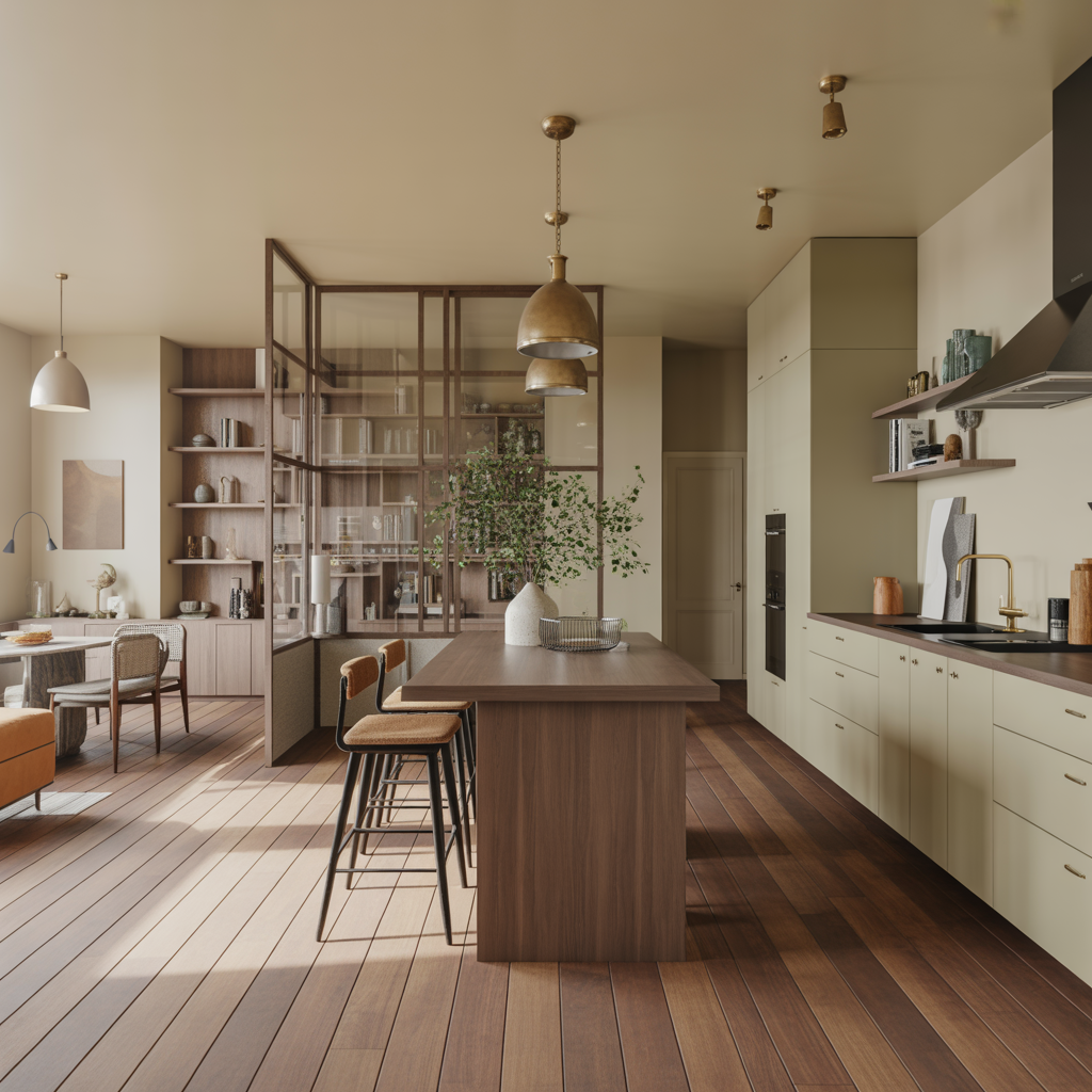 open plan kitchen living room