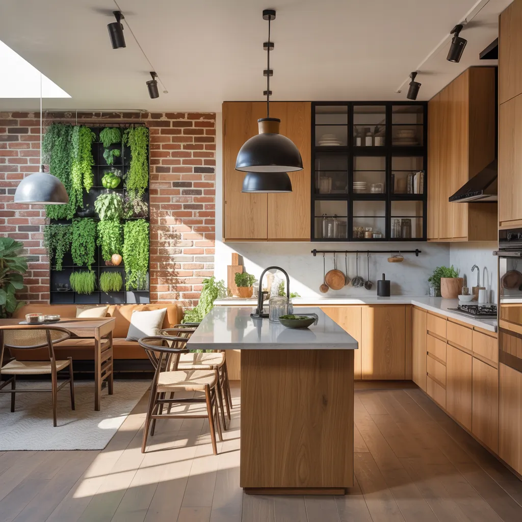 open plan kitchen living room