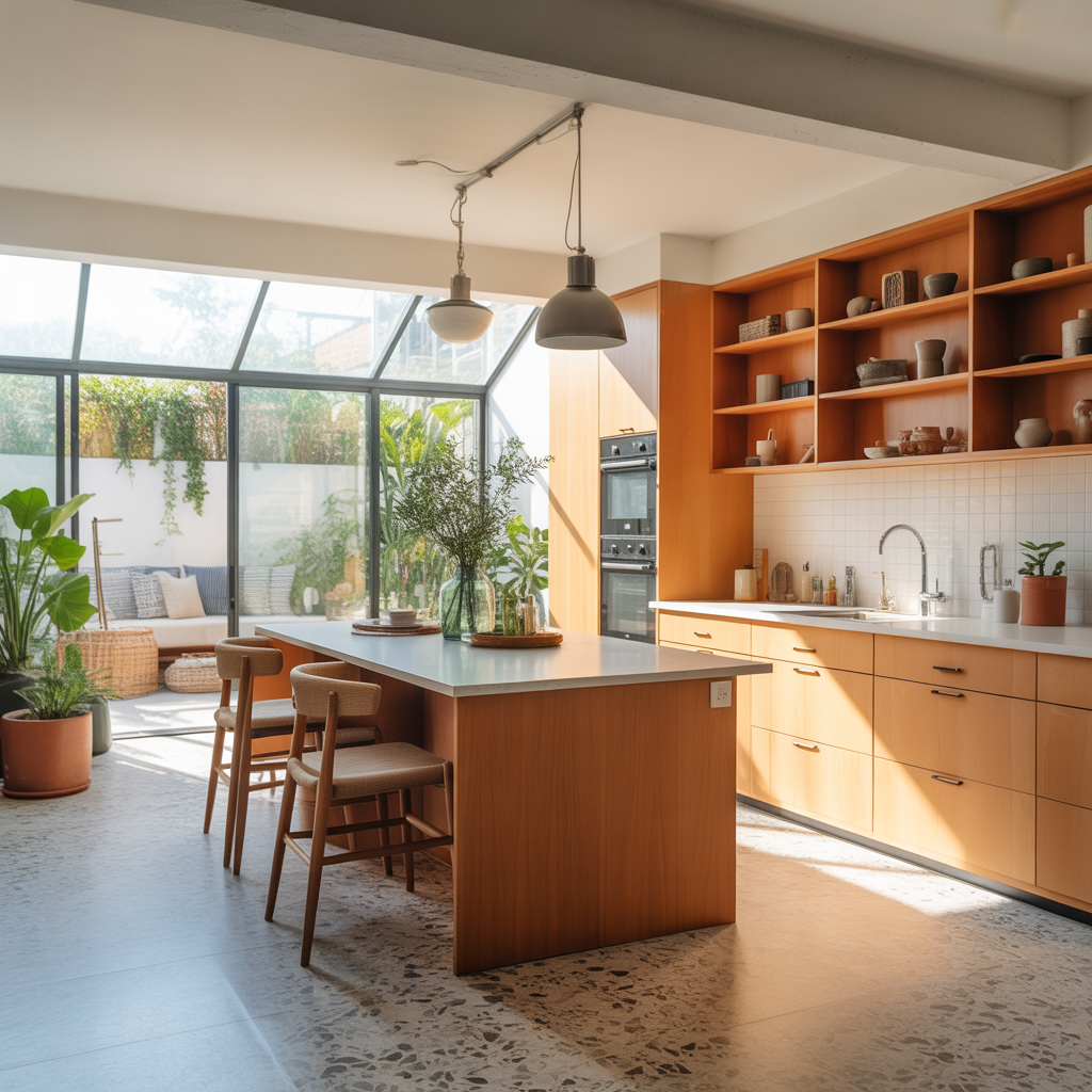 open plan kitchen living room