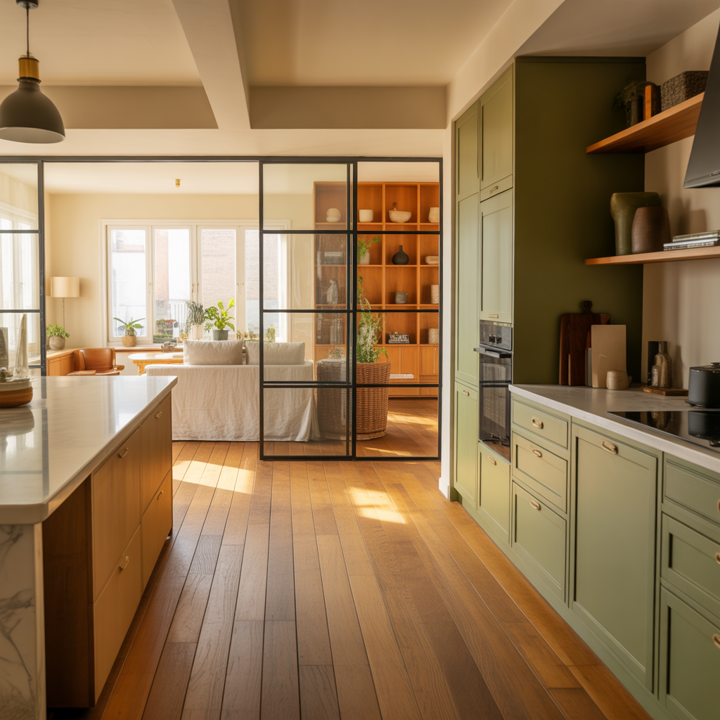 open plan kitchen living room