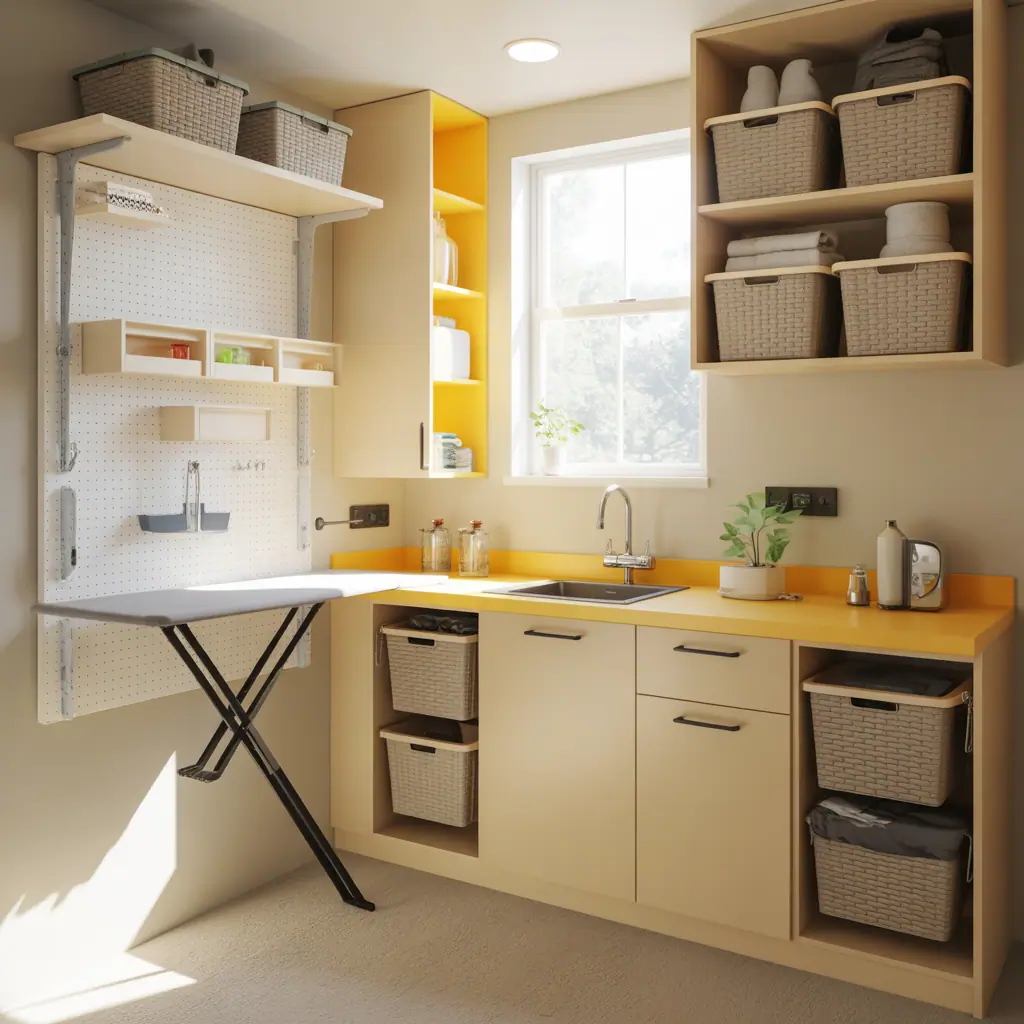 organization ideas for small laundry room