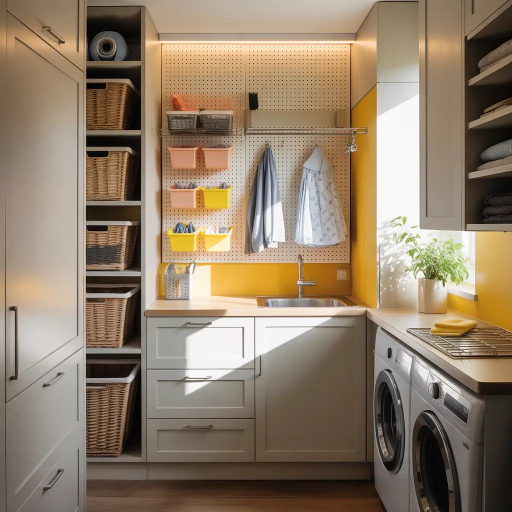 organization ideas for small laundry room