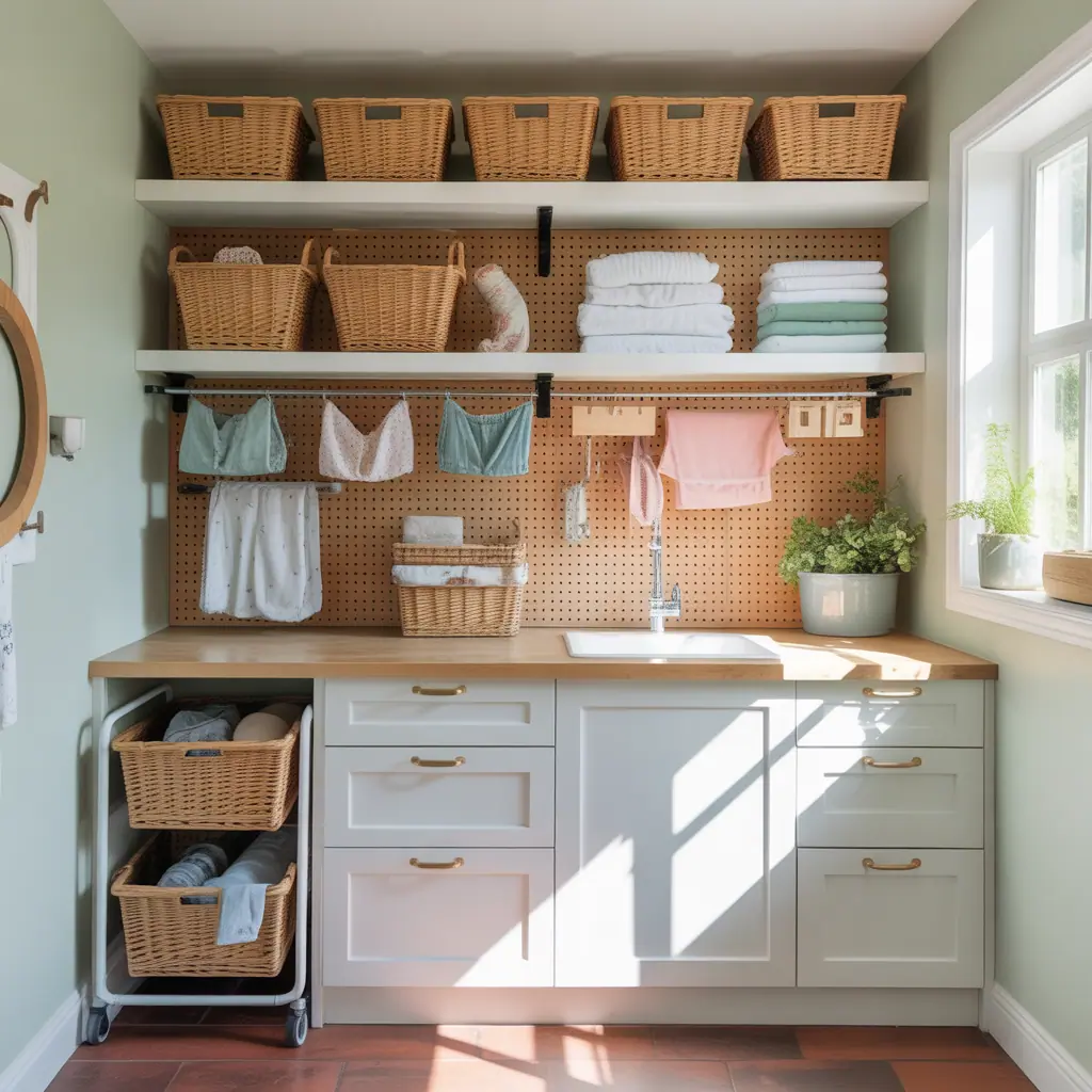 organization ideas for small laundry room