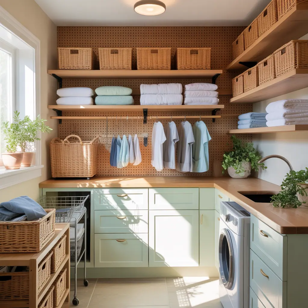 organization ideas for small laundry room