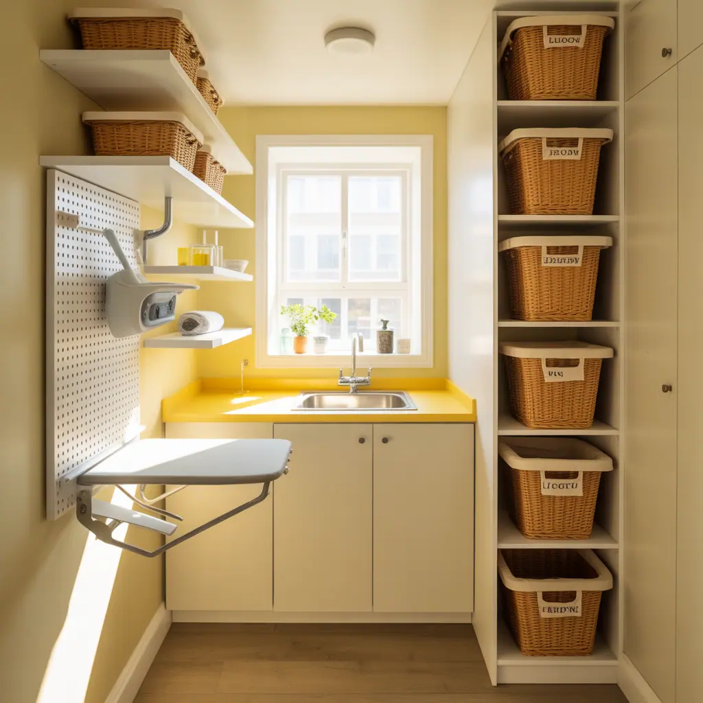 organization ideas for small laundry room