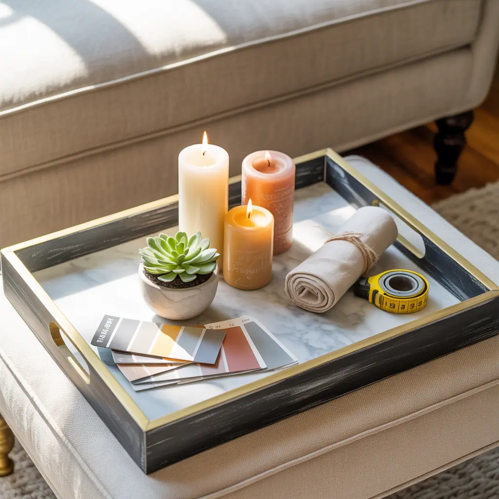 ottoman tray decor ideas