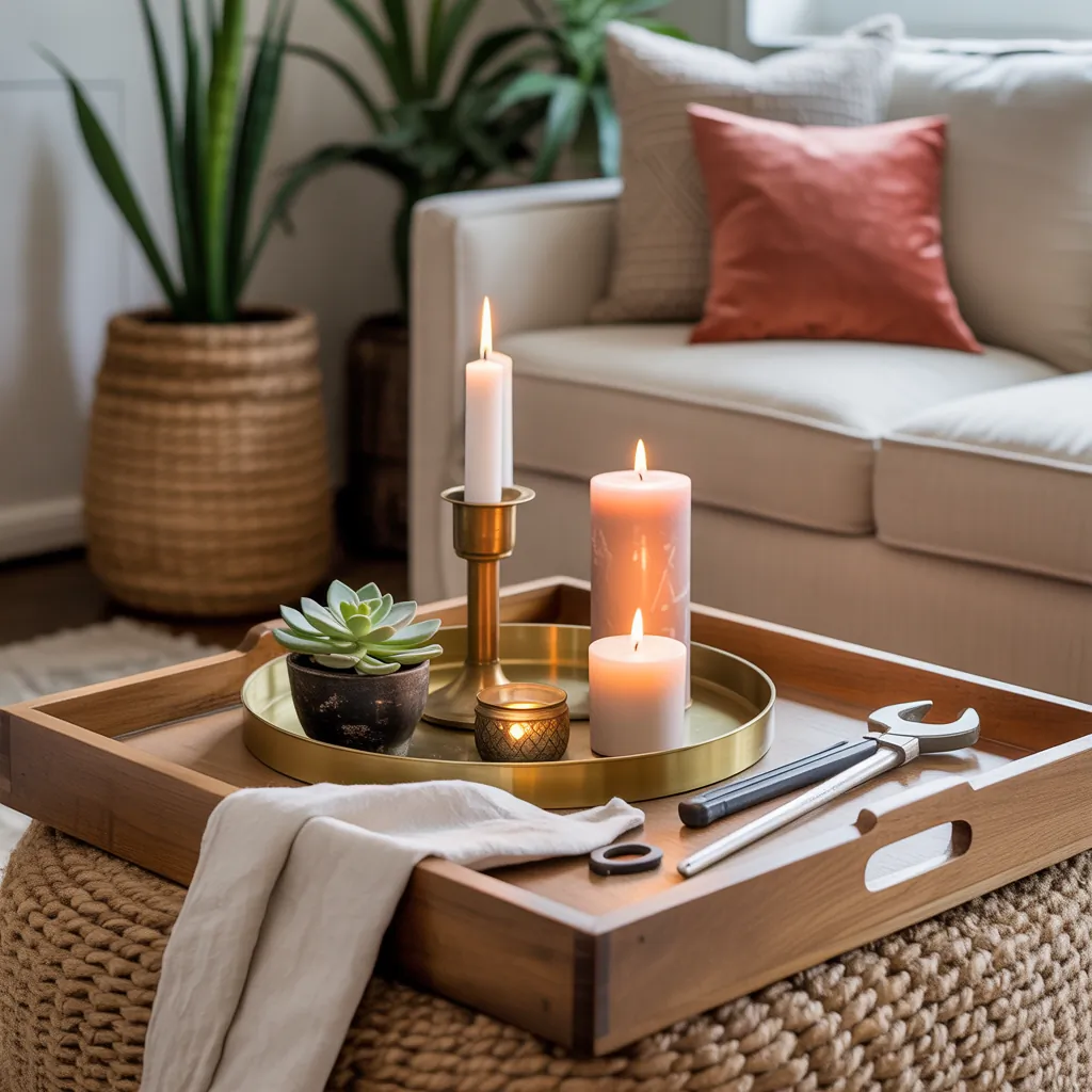 ottoman tray decor ideas