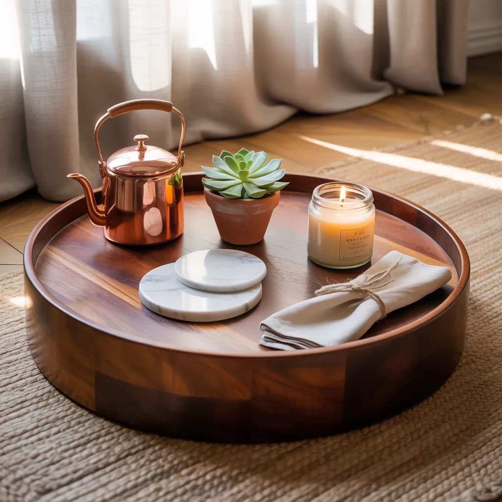 ottoman tray decor ideas