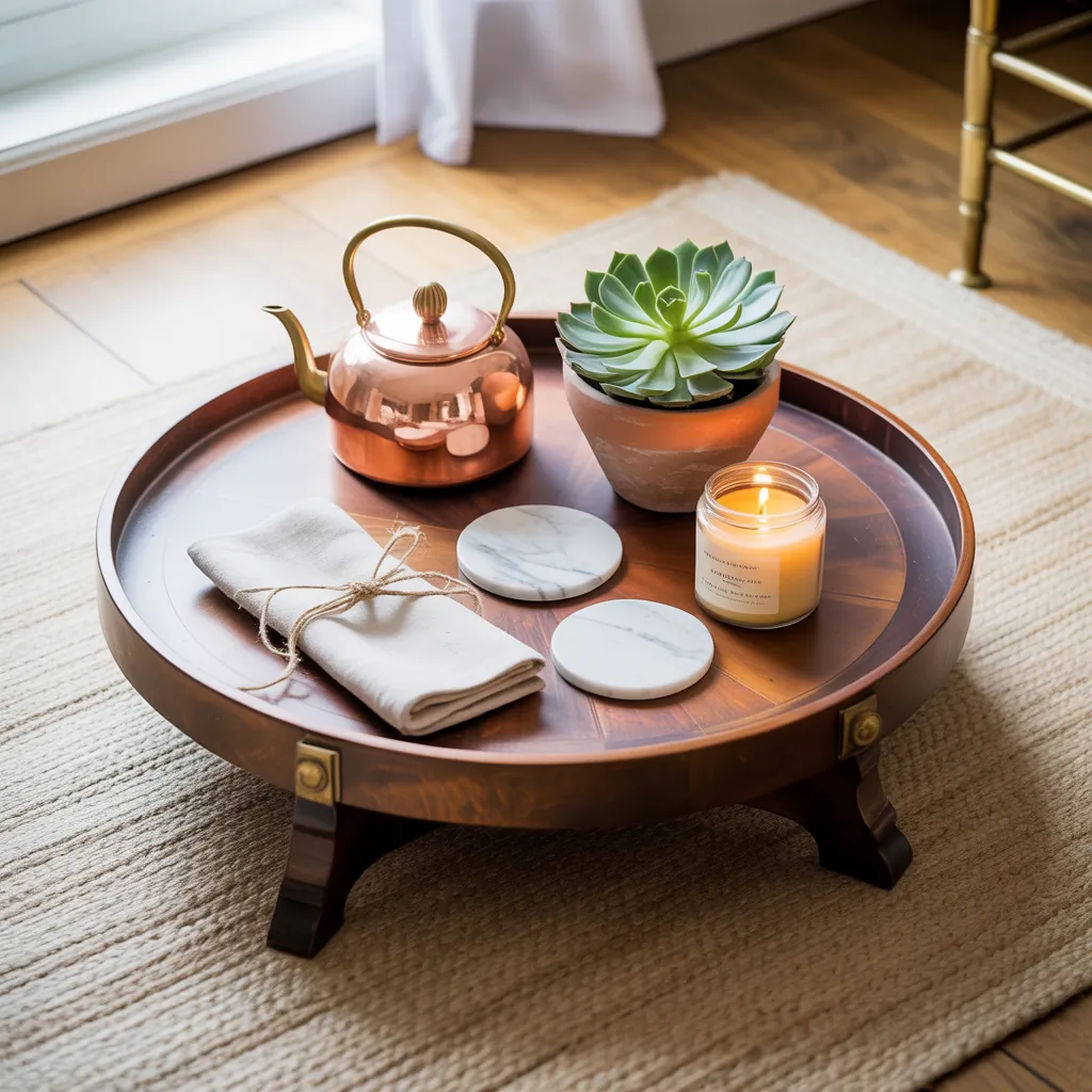 ottoman tray decor ideas