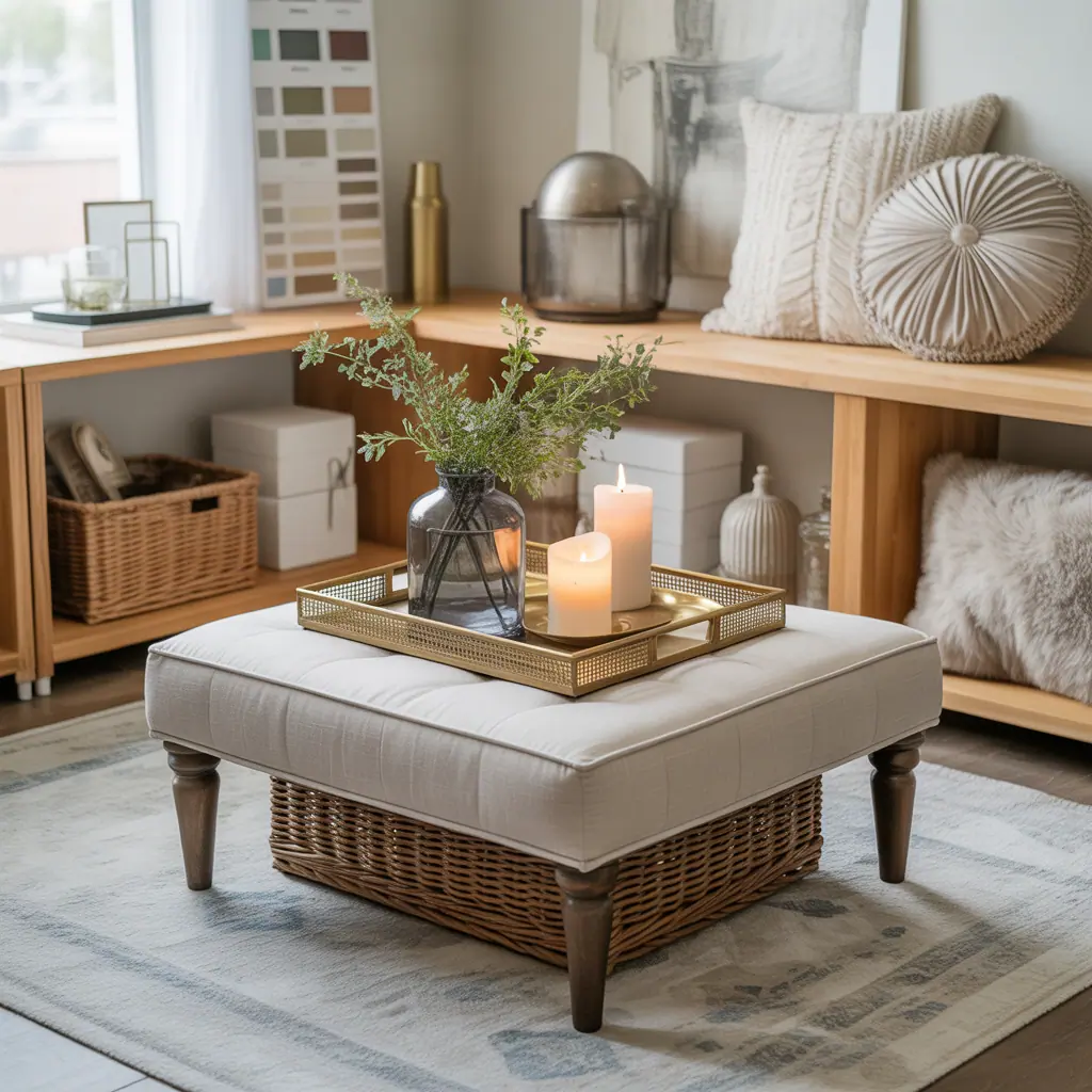 ottoman tray decor ideas