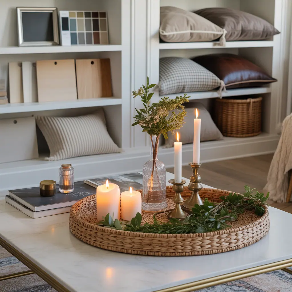 ottoman tray decor ideas