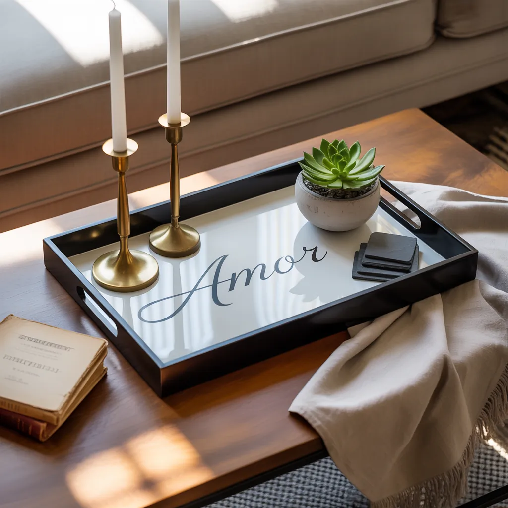 ottoman tray decor ideas