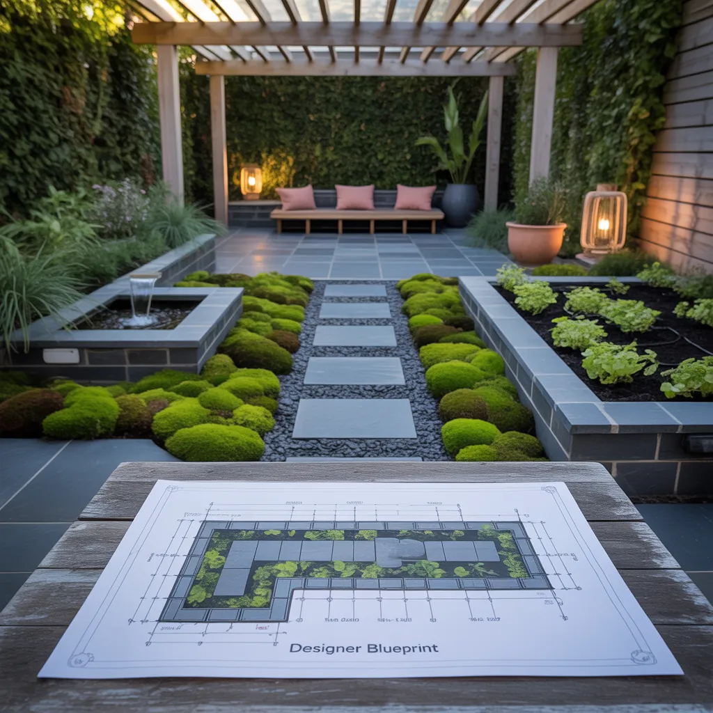 outdoor garden schemes layout
