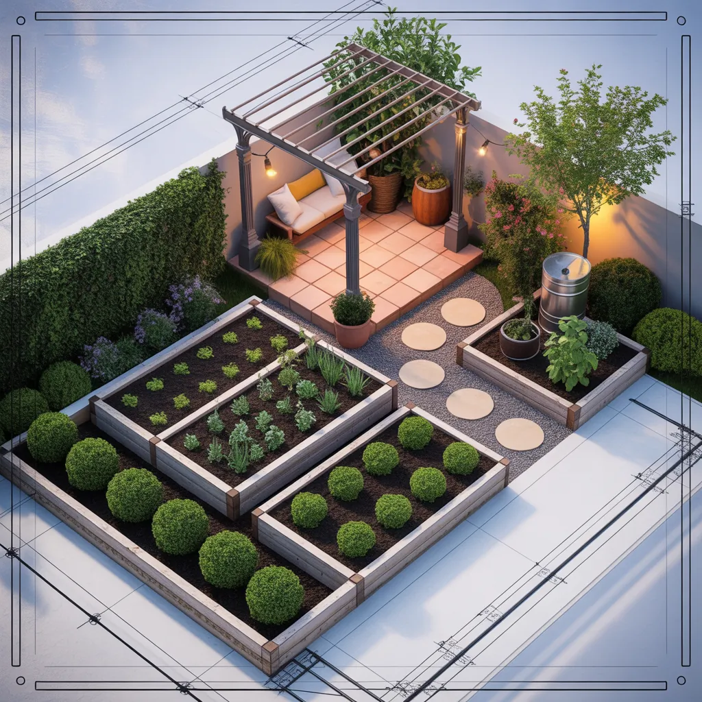 outdoor garden schemes layout