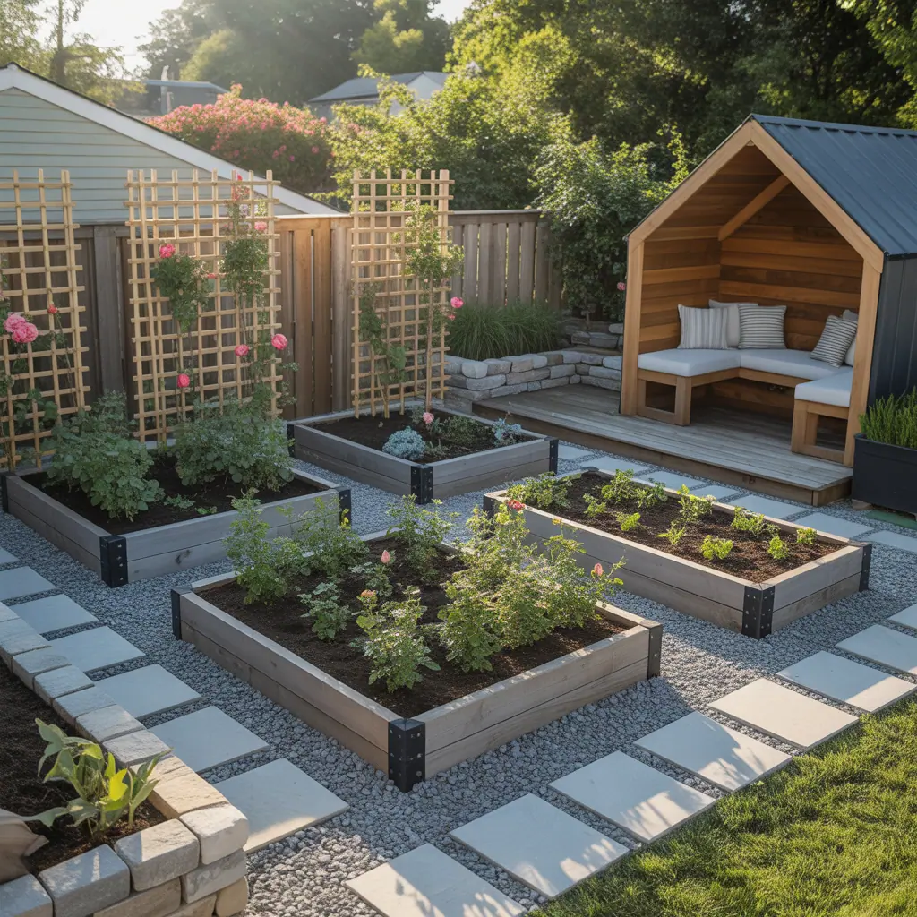 outdoor garden schemes layout