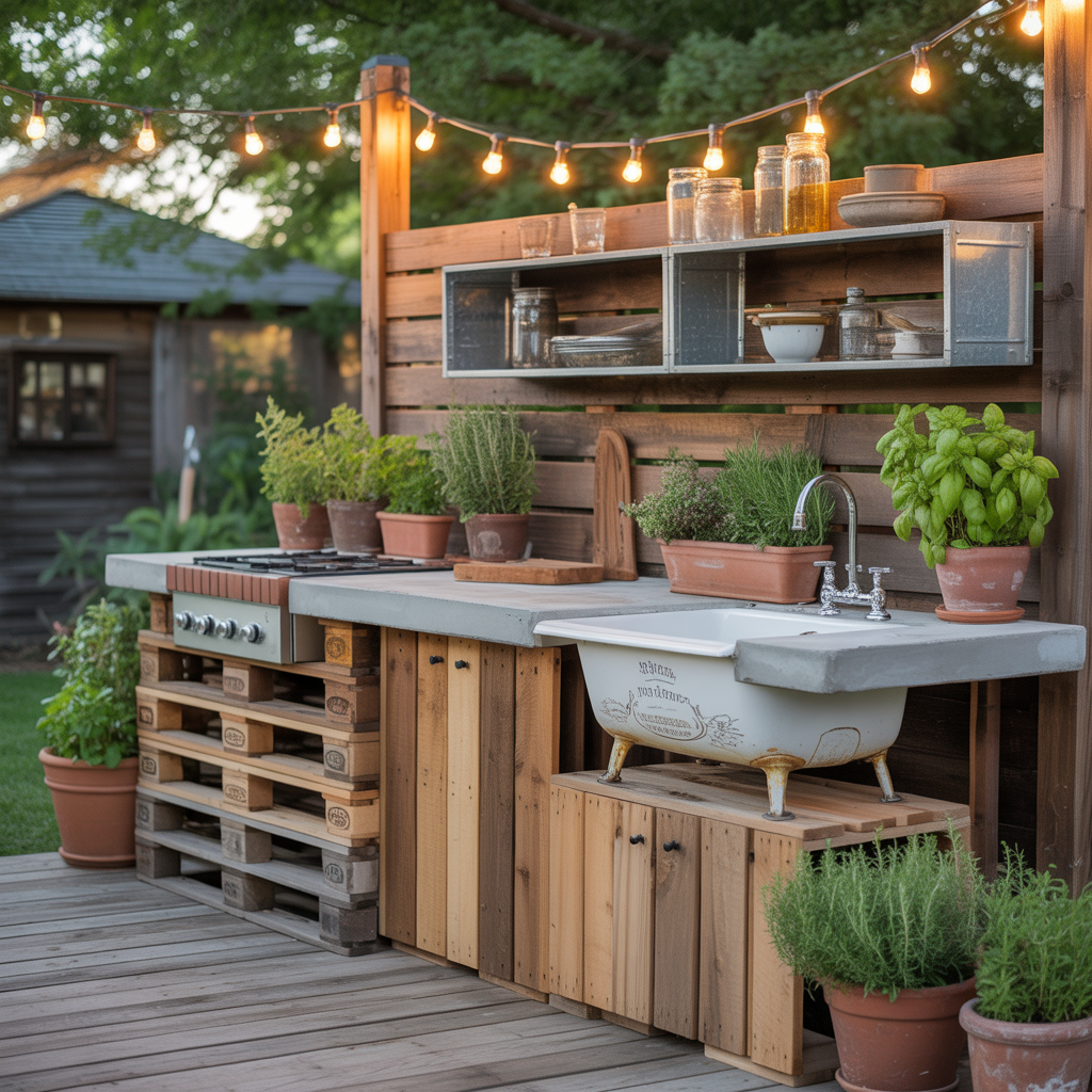 outdoor kitchen diy on a budget