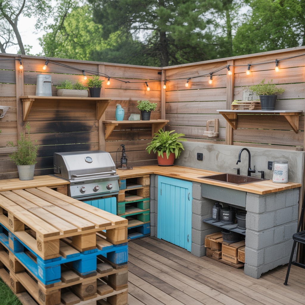 outdoor kitchen diy on a budget