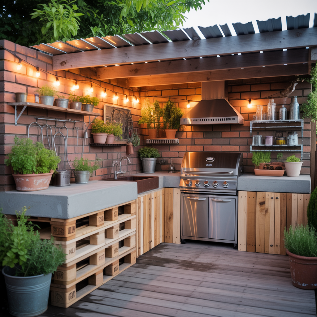 outdoor kitchen diy on a budget