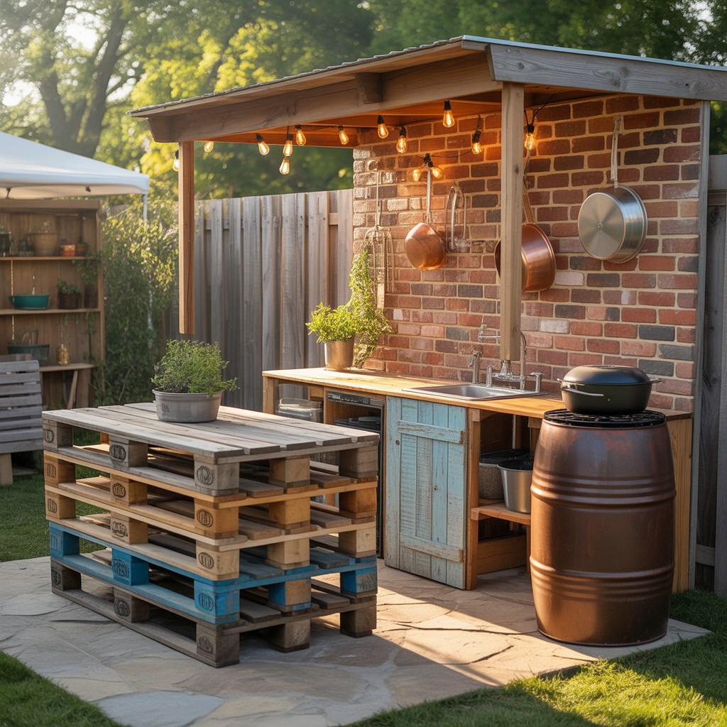 outdoor kitchen diy on a budget