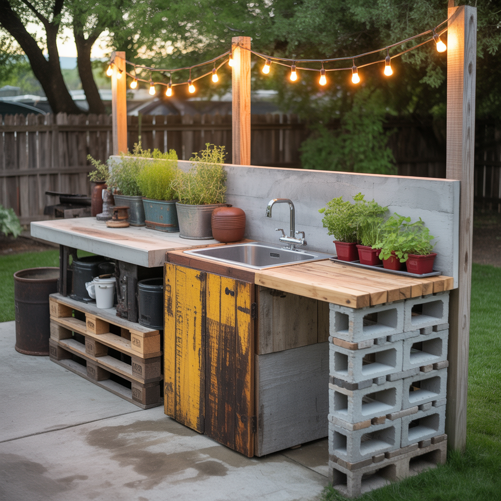 outdoor kitchen diy on a budget