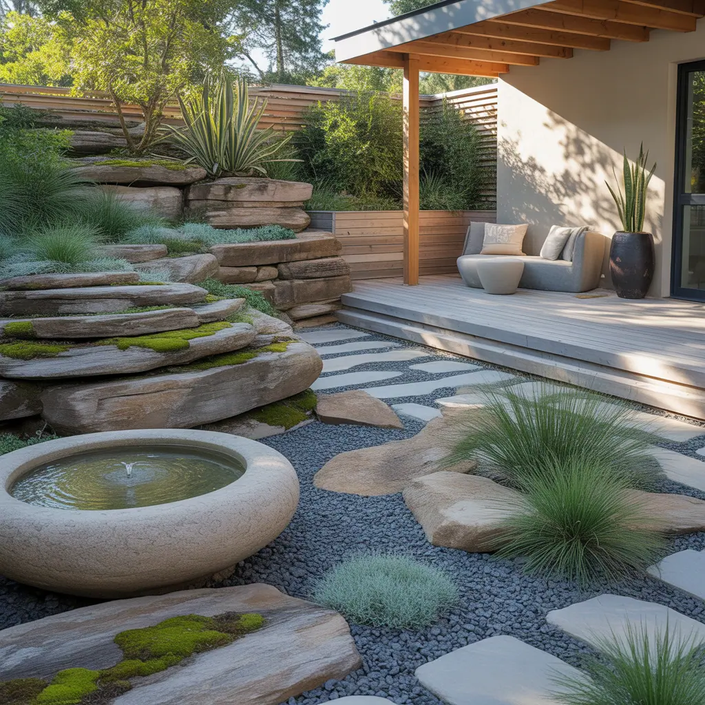 outdoor rock garden concept ideas