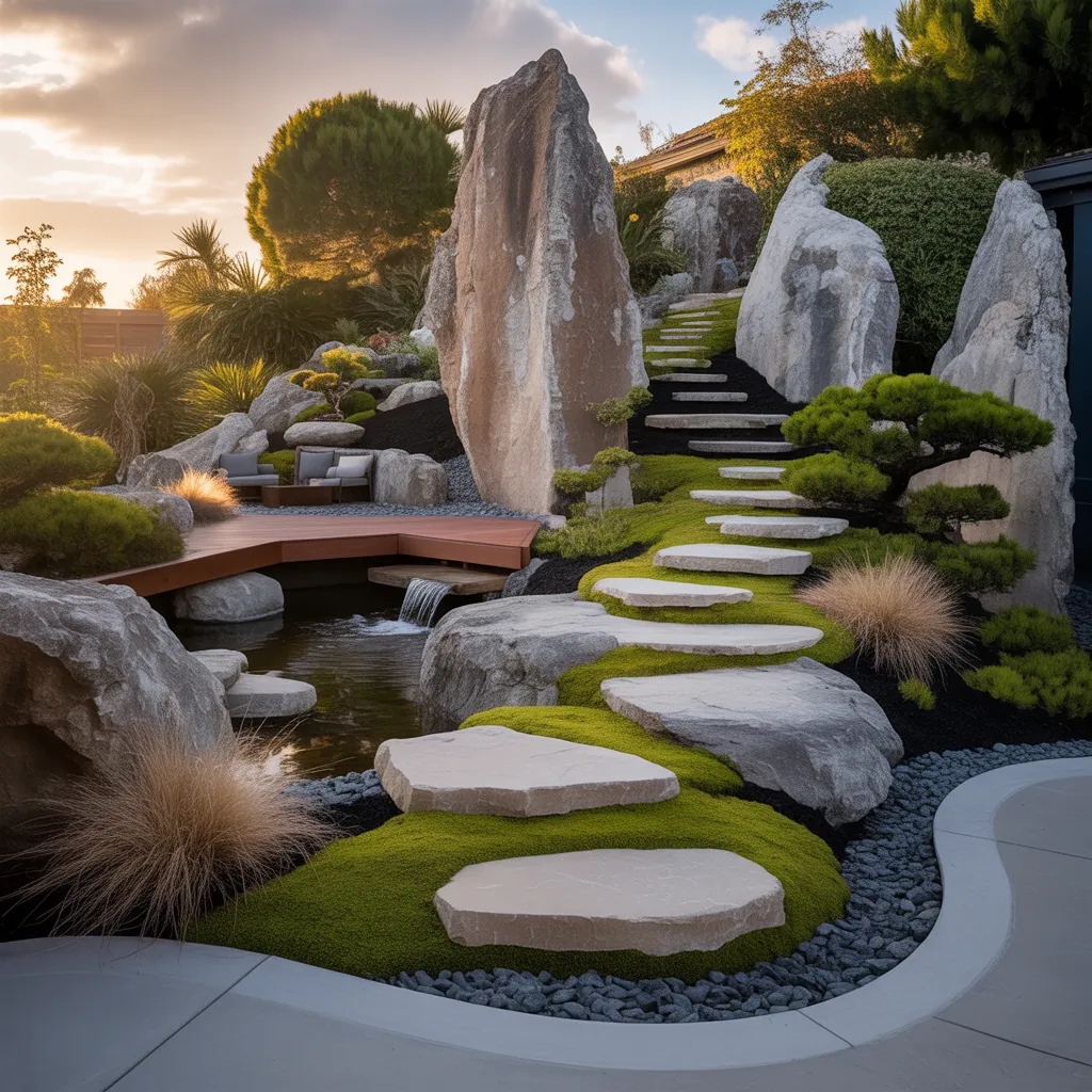 outdoor rock garden concept ideas