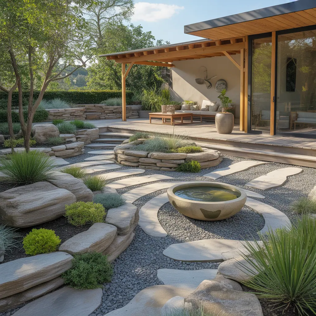 outdoor rock garden concept ideas