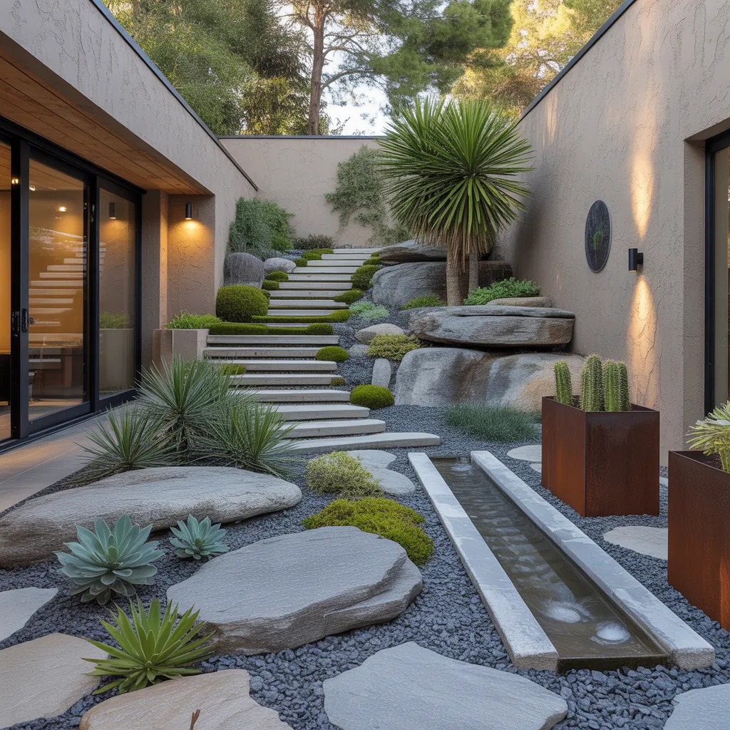 outdoor rock garden concept ideas