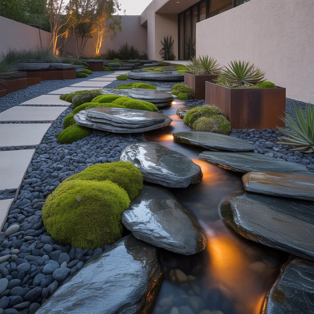 outdoor rock garden concept ideas